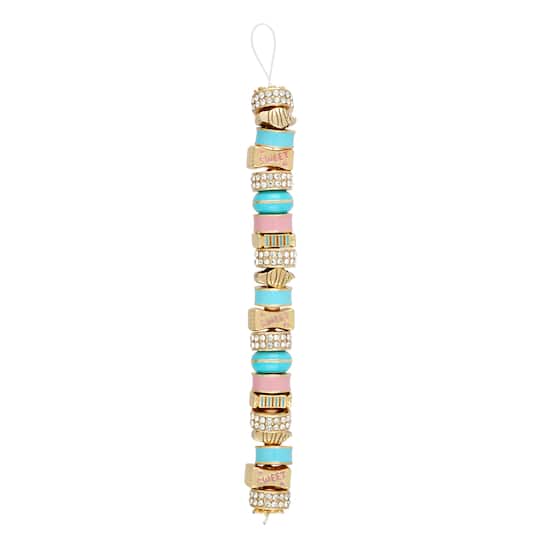 Mixed Enamel, Rhinestone & Gold Metal Candy Beads, 21ct. by Bead Landing™